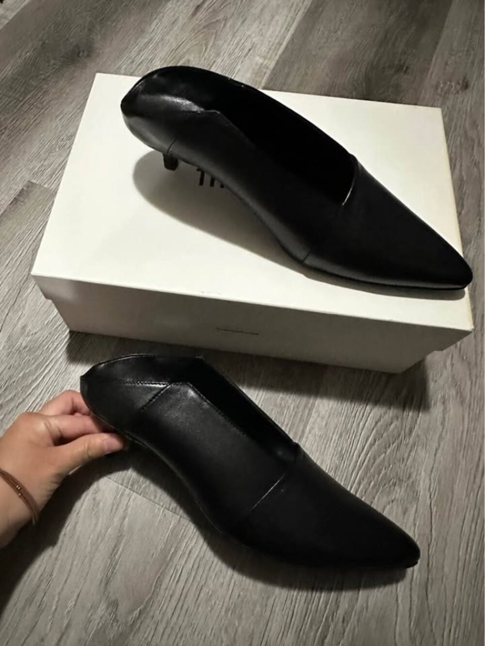 Coset clear out! Thakoon black leather kitten heel mules size 38 US 7.5-8